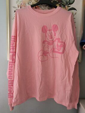 Disney world Mickey Mouse xl  Pink top